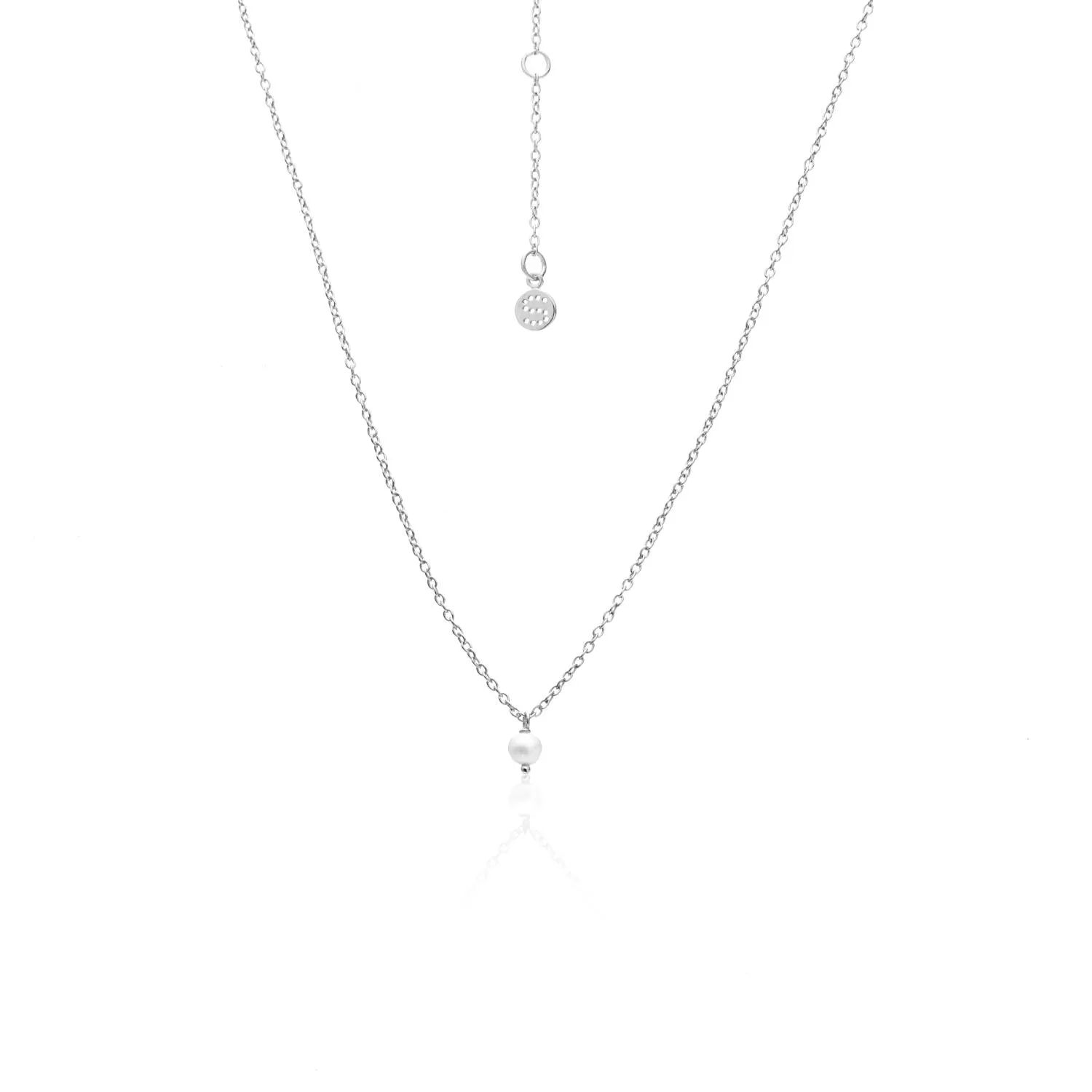 Superfine / Mini Pearl / Necklace / Pearl   Silver