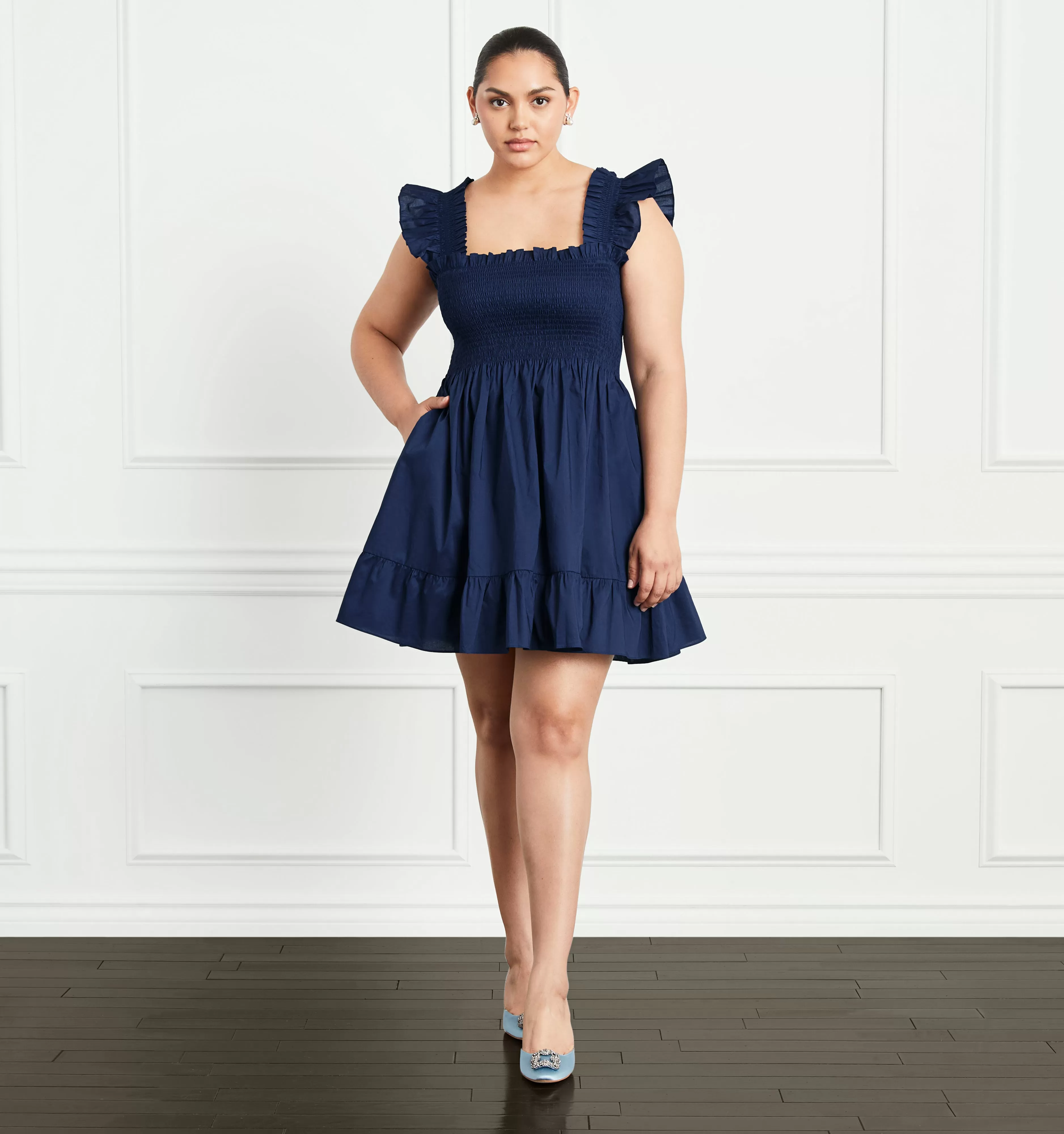 The Elizabeth Nap Dress - Navy Cotton