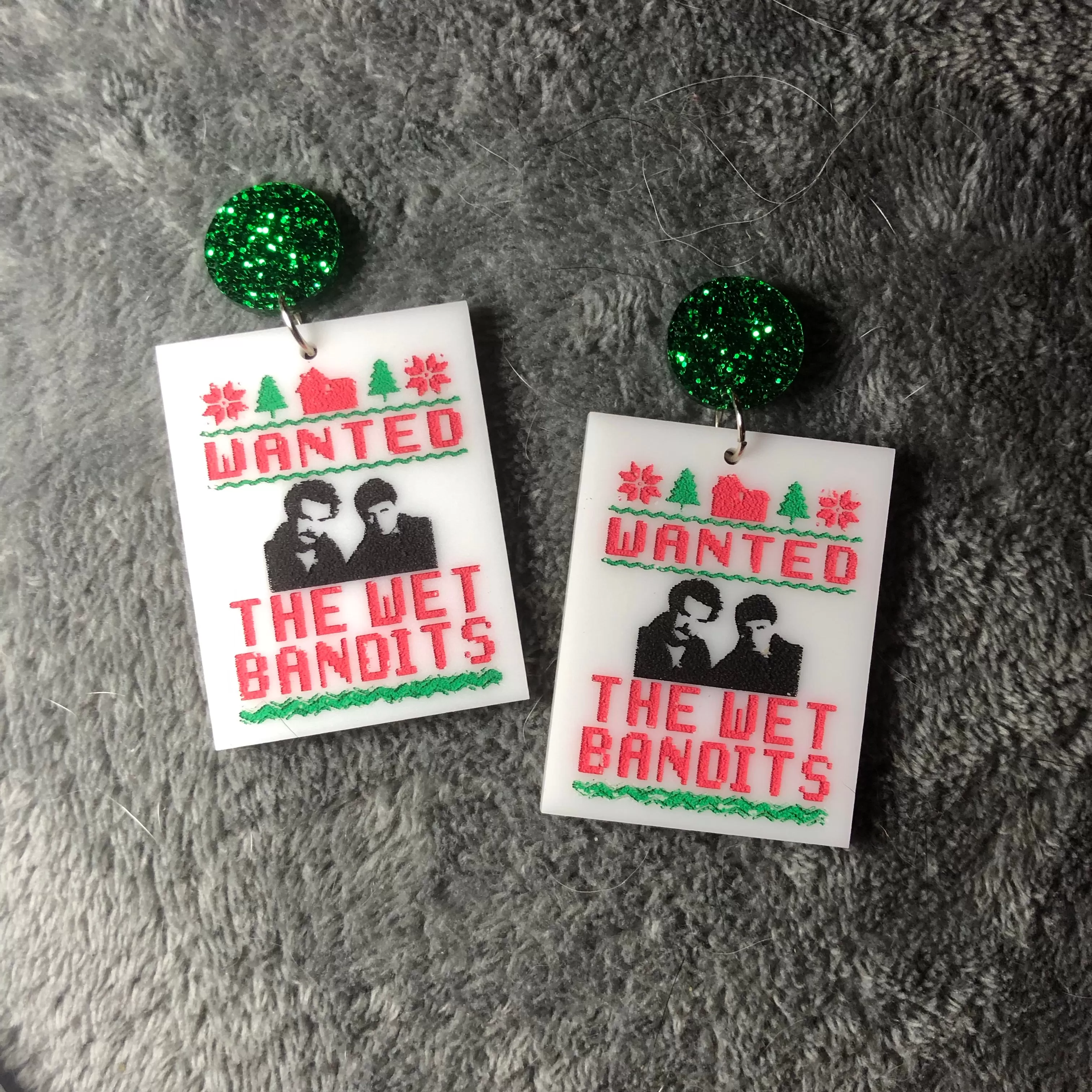 The Wet Bandits Home Alone Dangle Earrings