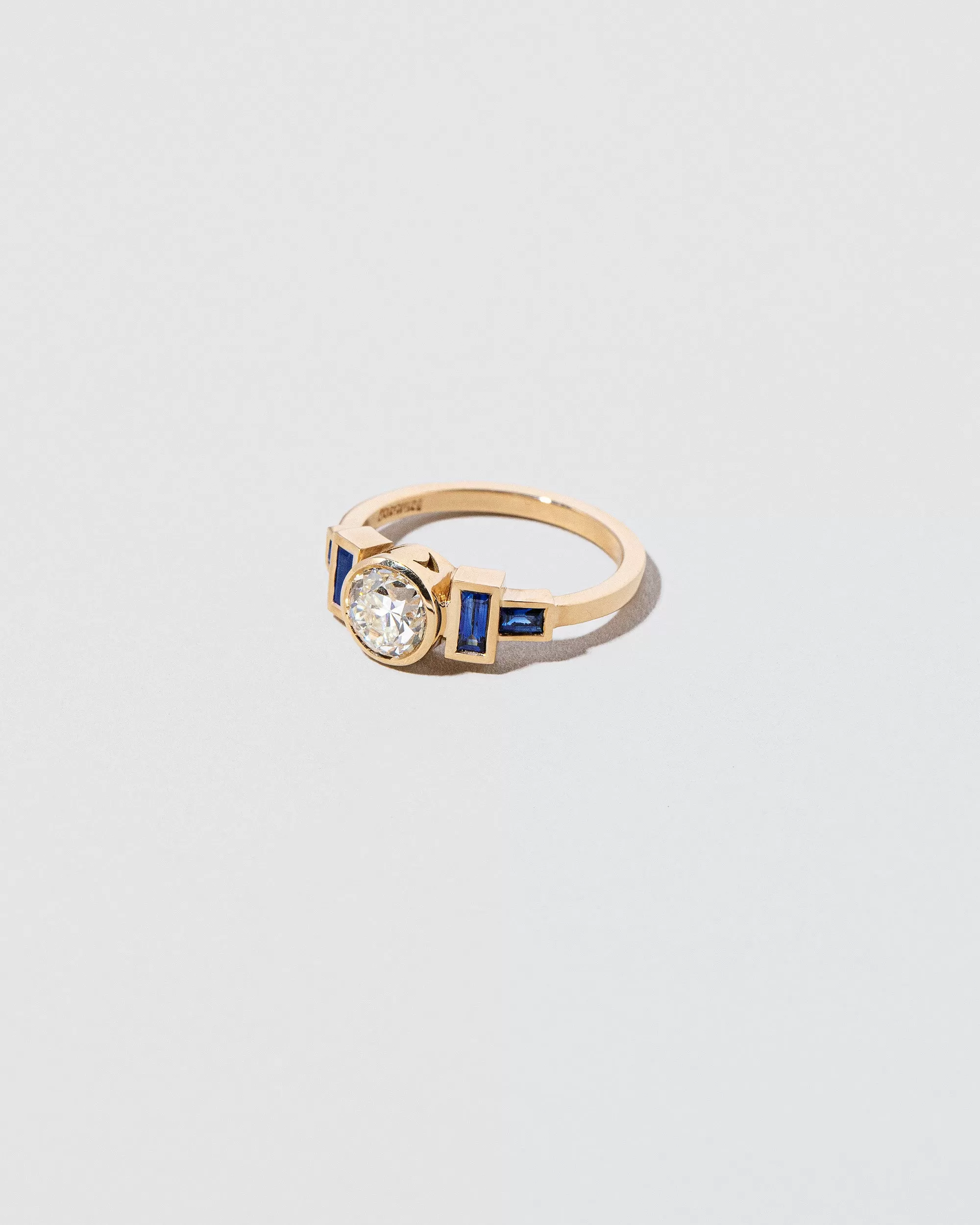 Third Eye Ring - White Diamond & Blue Sapphire