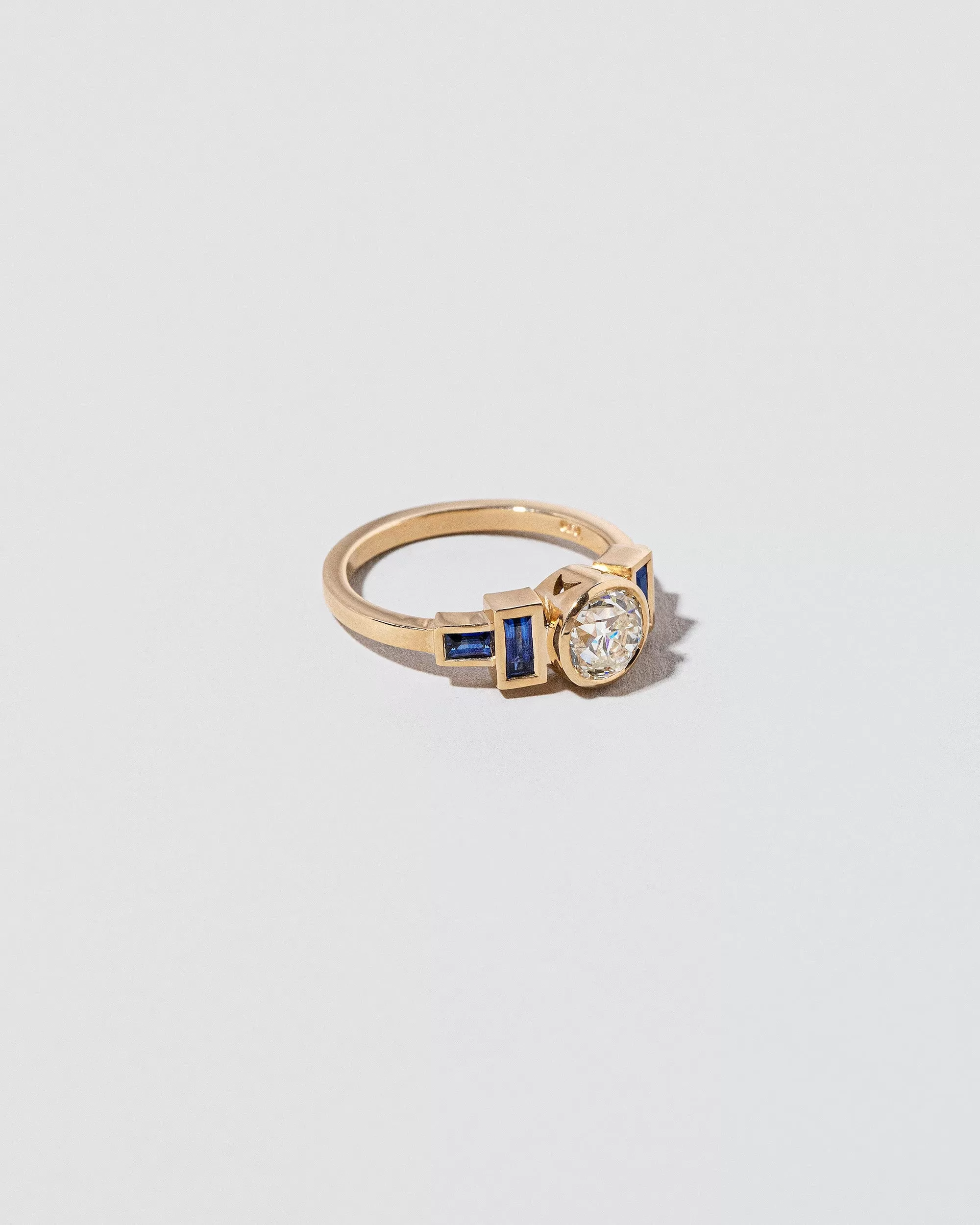 Third Eye Ring - White Diamond & Blue Sapphire