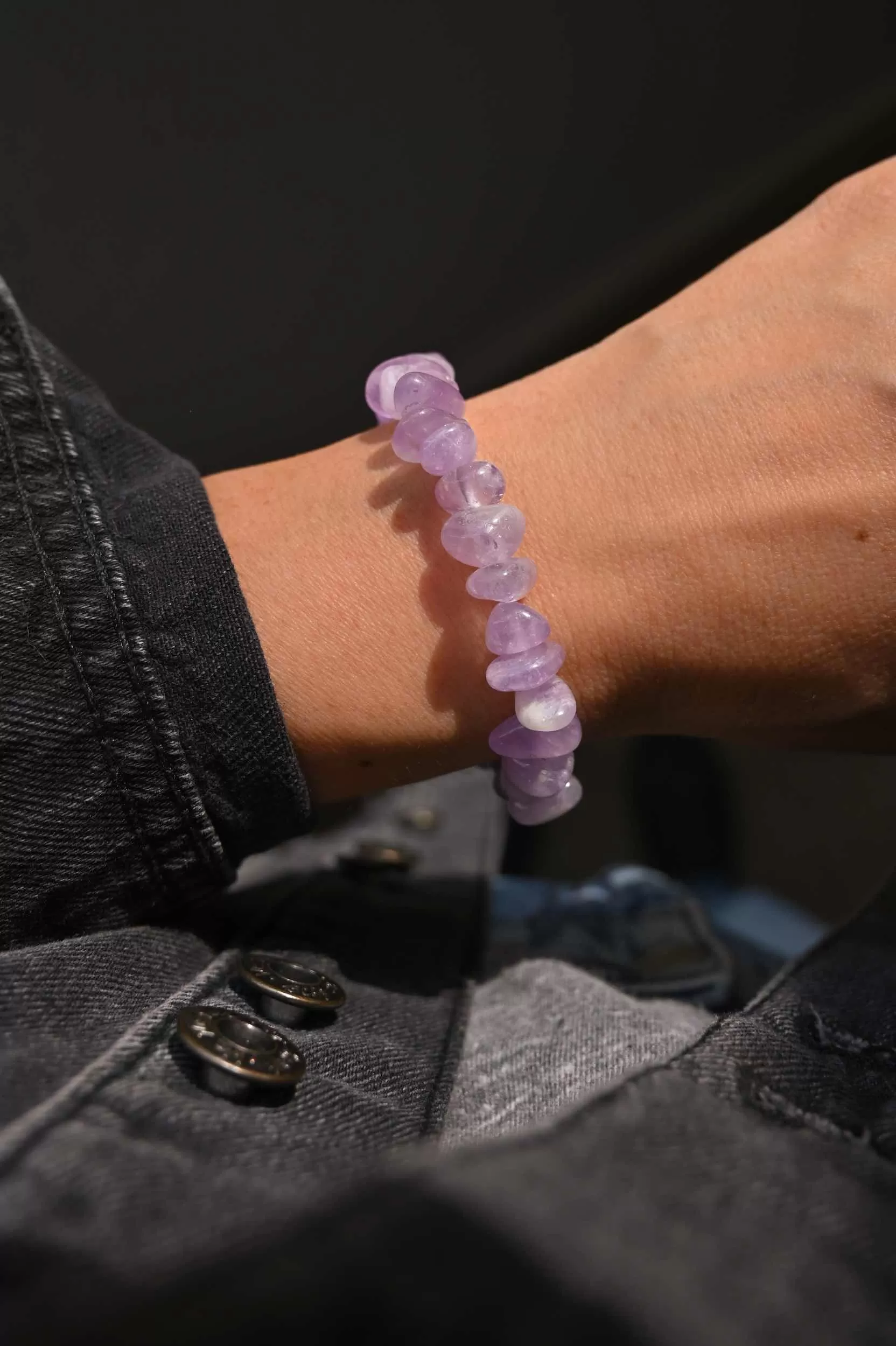 Trust Your Intuition Amethyst Chip Bracelet