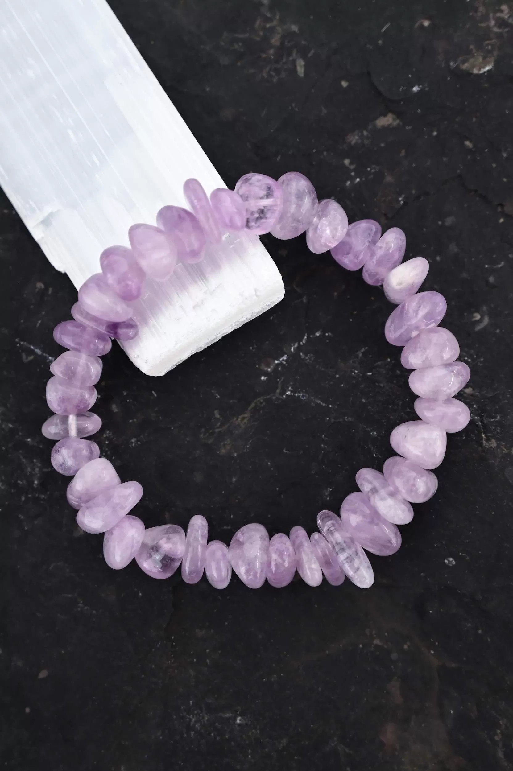 Trust Your Intuition Amethyst Chip Bracelet