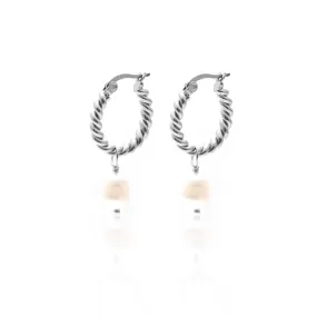 Trésor / Hoops / Pearl   Silver