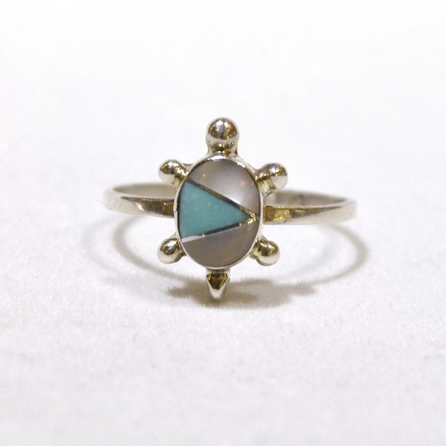 Turtle Mother of Pearl Ring