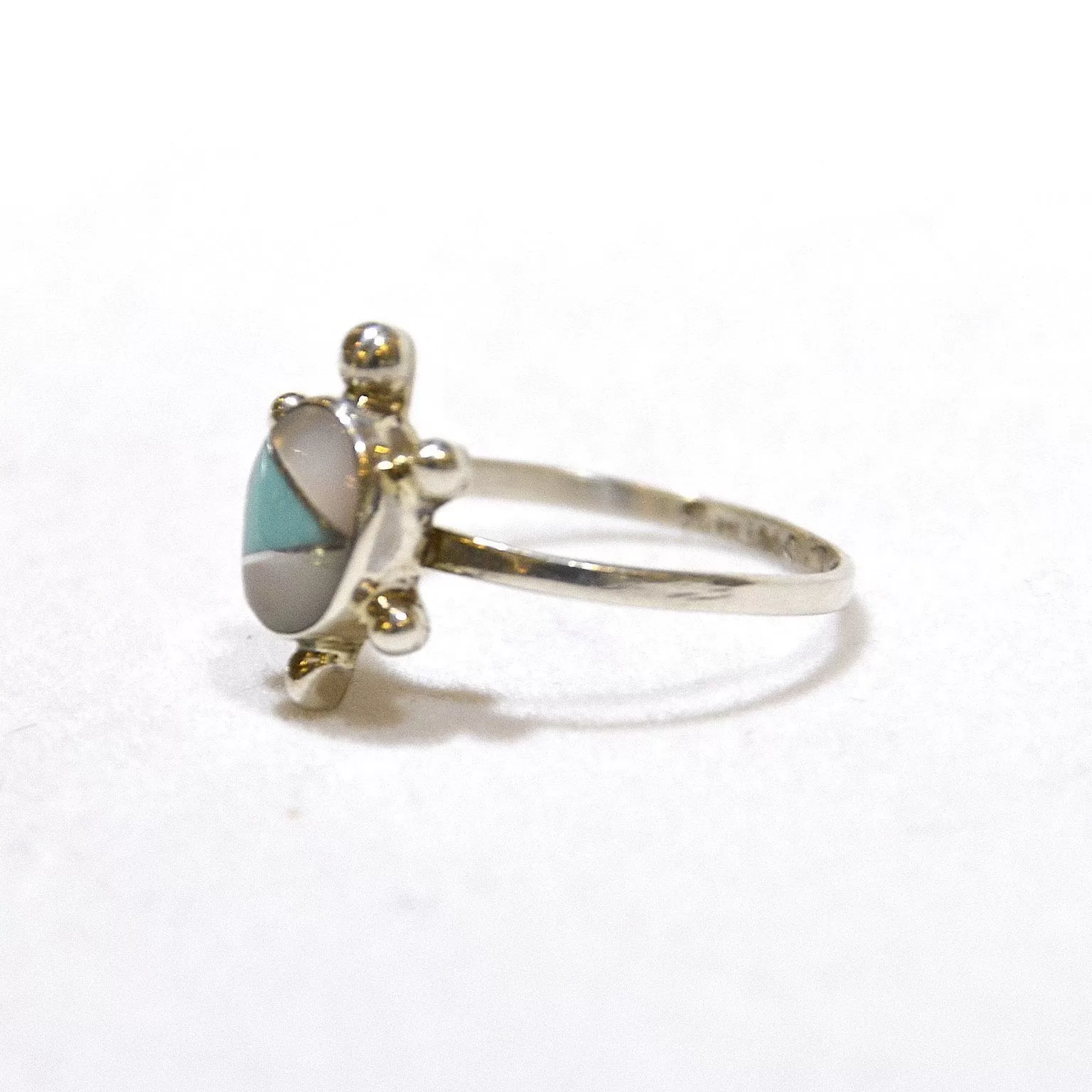 Turtle Mother of Pearl Ring