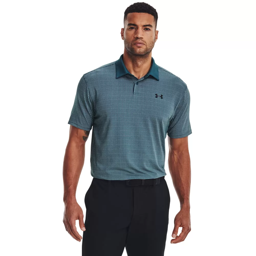 'Under Armour' Men's T2G Printed Polo - Static Blue