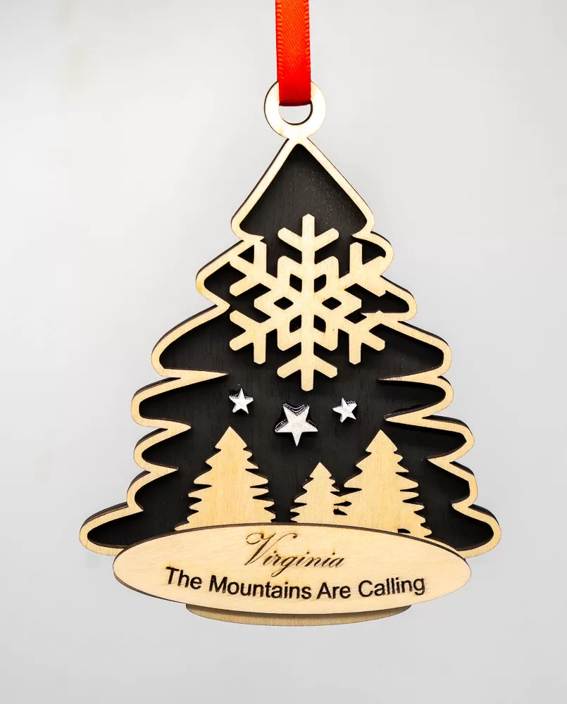 Virginia Mountain Bliss Holiday Ornament - The Mountains are Calling