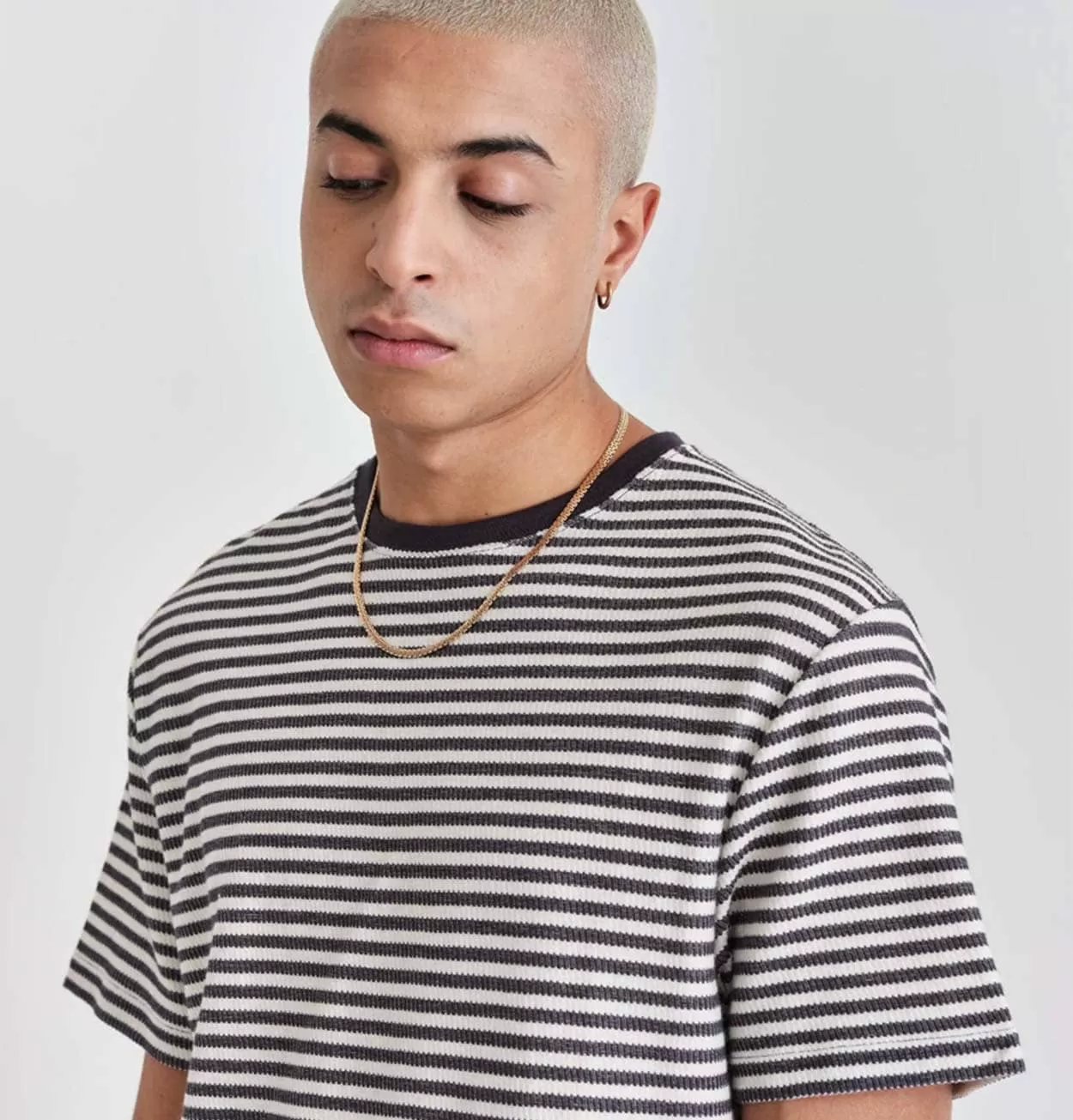 Wax London Dean T-Shirt in Navy Hawley Stripe