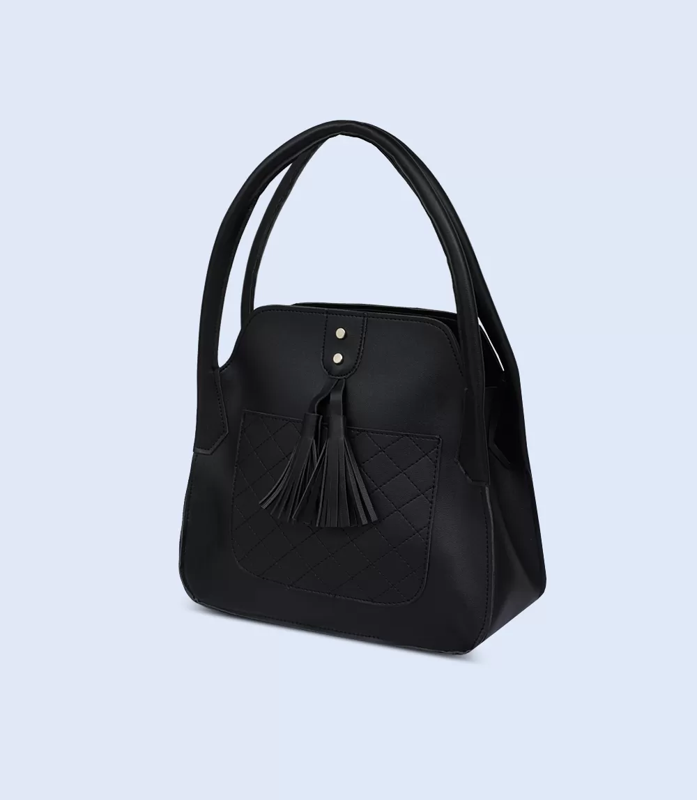 WB2387-BLACK-Women Shoulder Bag