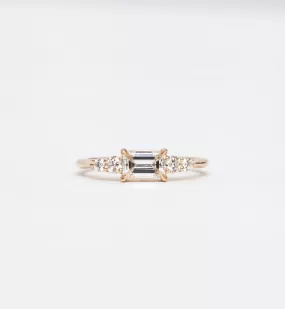 White Diamond Five Stone Bea Ring