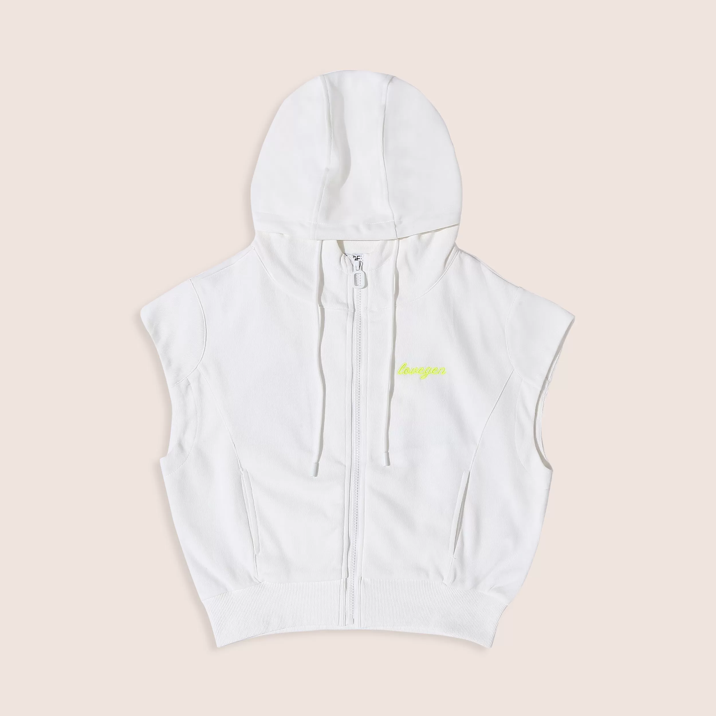 White Women's Sleeveless Hoodie