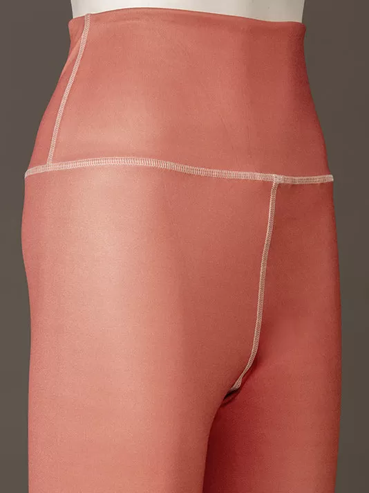 Women Pink Polyester Sports Tights