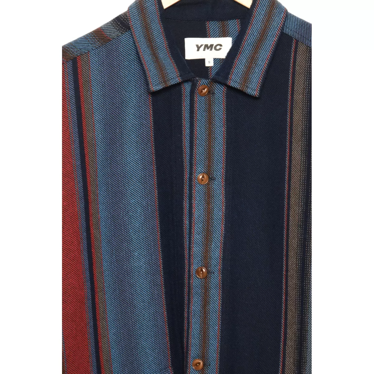 YMC PJ Overshirt blue multi